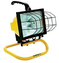 Woods 500 Watt Portable Work Light; Yellow