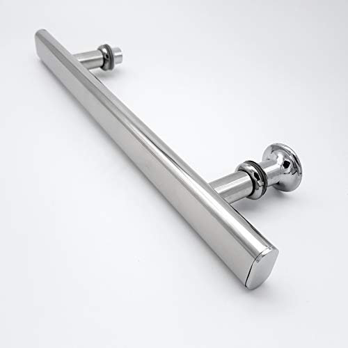 Chrome Shower Door Handle | 200mm (8) Hole Centres | 280mm Long | Suitable for Shower Enclosures | HAND003