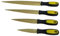 Raspa per legno dorato Set di 4 pezzi, taglio grossolano fine, 4 -6 -8 -10, Raspa conica per legno, pelle, metalli teneri, plastica morbida, file raschiato in acciaio di qualità 4-Pack