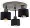Deckenlampe | Schwarz Kupfer | 3-flammig | Lampe 3 x E27 | 230V | Retro Design | 382-e3 Skandi (Grau)