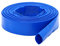 Tubo di scarico piatto per laghetti, 20 m x 32 mm, in PVC rinforzato con poliestere, blu