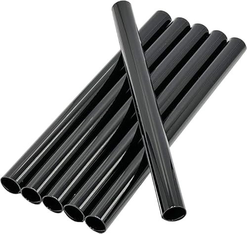 E2trade 15mm Radiator Pipe Hole Collars Cover Radsnaps (Pack of 6 Sleeve), Black (Black)