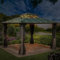 BRAST® Pavillon Aluminium Pagode 4x4m | viele Modelle & Farben | inkl. Moskitonetz + LEDs | festes Dach | wasserdicht | stabil |UV-Schutz | Grau