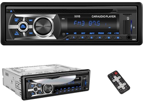 iFreGo Autoradio bluetooth con lettore CD DVD RDS, stereo auto bluetooth, autoradio 1 din USB/TF/MP3/Telecomando/AUX in, radio auto FM/AM, RCA Supporta iOS/Android