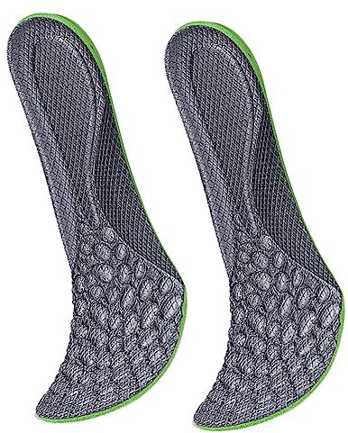 NULYLU Shock Absorption Sports Insoles 2-Pack for Running and Basketball Comfortable Replaceable Shoe Inserts Multi-Function Foot Pads for Men and Women Size 40-42
