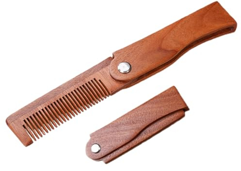 Peine plegable portátil para hombre, Peine Barba Hombre Plegable, cepillo pequeño y plegable para el cabello y el peinado del bigote, Para Uso Casa y Viajes Herramienta De Aseo Facial