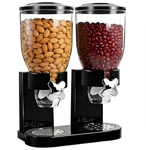 Bcuuozeeing Cereal - Dispensador de cereales (2 L, 2 unidades, ideal para cereales, alimentos secos, dulces, arroz, cereales, granos de café)