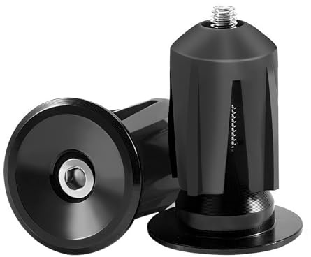 2 Pièces Embouts de Guidon pour Vélos en Aluminium de Guidon Allant de 15 à 23,5 mm Bouchon D'Extrémité de Guidon Velo avec Outil D'Installation pour Vélo de Route et VTT BMX Facile à Installer