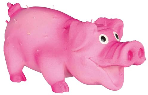 TRIXIE cochon hérisson jouet couineur pour chien en latex, 10 cm – jouet de mastication avec son intégré – latex flexible & résistant pour mâcher & jouer