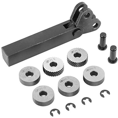 7 stücke Rändelwerkzeug Schwarz Stahl Rändel 0,5/1 / 2mm Diagonale Dual Linear Rad Für Bearbeitungsmaschine Oberflächenmuster