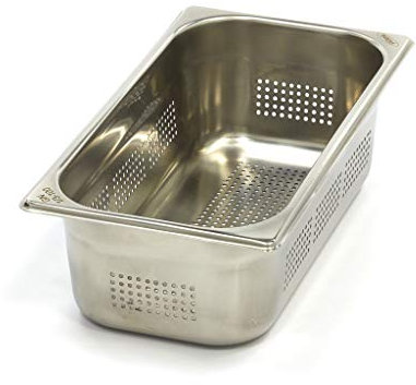 Maxima Récipient gastronorm - 1/3 GN - profondeur 10 cm - acier inoxydable - perforé