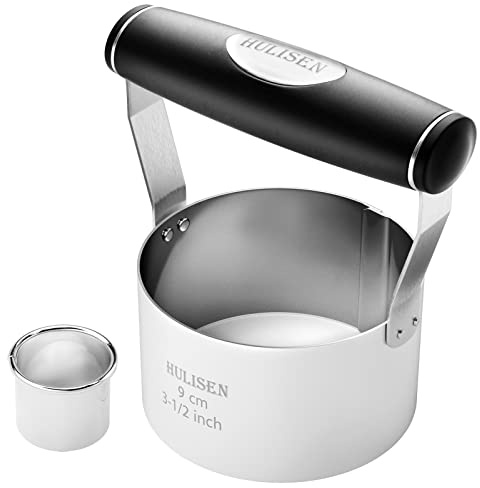 HULISEN 3.5 inch Biscuit Cutter, Stainless Steel Round Cookies Cutter with Soft Grip Handle, and Small Biscuit Cutter, Professional Baking Dough Tools, Gift Package
