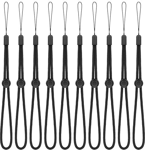 Molain 10 correas de mano ajustables de nailon para teléfono móvil, correa de muñeca funcional para llavero, cámara, cartera, llaves y USB