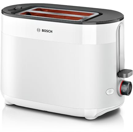 Bosch - Tostadora, MyMoment, 2 ranuras, Recalienta, Descongela, High-lift, Blanco, TAT2M12