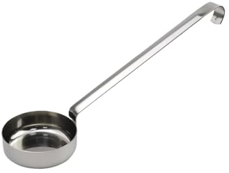 Tsnamay 10.55 Stainless steel 201 Pizza Sauce spoon Kitchen Ladles with Hooks and Long Handles for Stirring,Portioning and Serving Soups