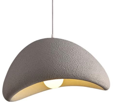 ZGDHWCR Lámpara de resina de estilo japonés, pantalla de lámpara colgante creativa y personalizada, lámpara de techo empotrada, luz colgante decorativa para barra de porche, fuente de luz E27, lámpara