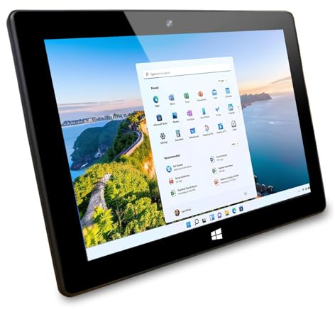 Tablet PC con Windows 11 de 10.1 pulgadas - Tableta ultradelgada con pantalla táctil - Ultra rápida 6GB RAM 64GB ROM, WiFi 2.4+5G, procesador Intel, USB 3.0, Micro HDMI, batería de 6000 mAh, cámaras