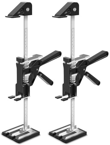 TOOSOAR Leve Meuble, Souleve Meuble Manuel 39CM, Leve Plaque Placo avec Fonction de Réglage Fin, 2 Pièces