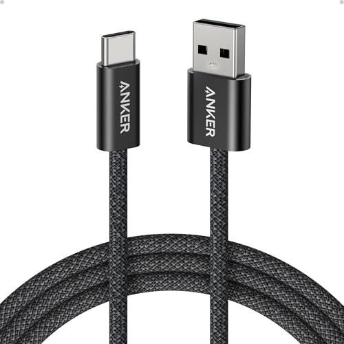 Anker Zolo USB till USB-C-kabel, sömlös CarPlay-anslutning, flätad | USB-C-laddningskabel för snabbladdning, premiumdesign med smal kontakt, for iPhone 17/16/15-serien, iPad Pro med mer (1.8m)