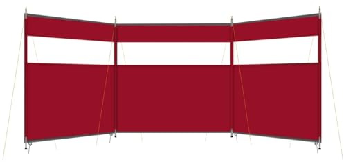 Pare-vent de plage Tente de camping en plein air, pare-brise, barbecue, feu camp(Black)