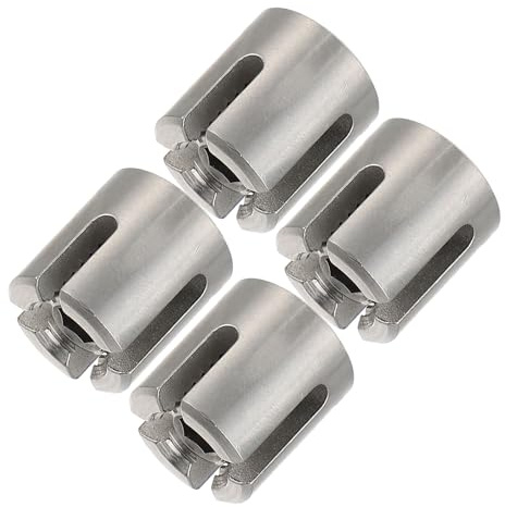 Sosoport Morsetti per Cavi in Acciaio Inossidabile 4 Pezzi, Morsetti a Croce per Funi Metalliche da 4 Mm, Clip Fissaggio Resistente alla Corrosione per Giardino e Recinzioni Esterne