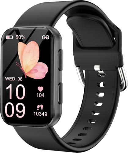 MorePro Health Fitness Tracker for Women Men, 24/7 Heart Rate Blood Pressure & Oxygen Monitoring, Sleep Tracker, 120+ Sport Modes Smart Watch, IP68 Waterproof, 2 Bands, Compatible Android iOS