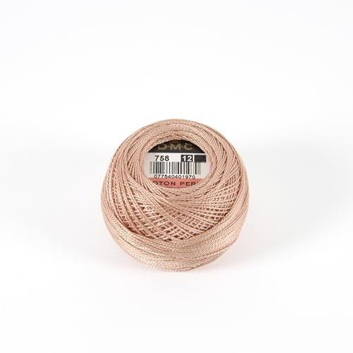 DMC 116 12-758 Pearl Cotton Thread Balls, Very Light Terra Cotta, Size 12