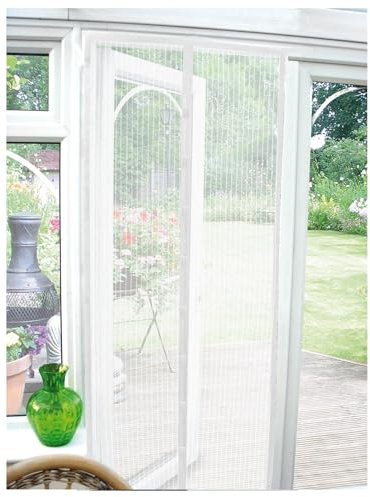 Magnetic Insect Door Screen - White