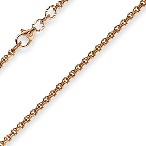 2,3mm Rund-Ankerkette Kette Collier 585 Gold Rotgold Goldkette 38cm Damen