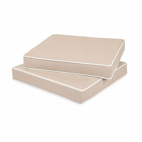 Alfresia Large Chair Seat Pads Set of 2 Thick Padded Cushions | 8cm foam filling with secure rear ties and breathable polyester cover