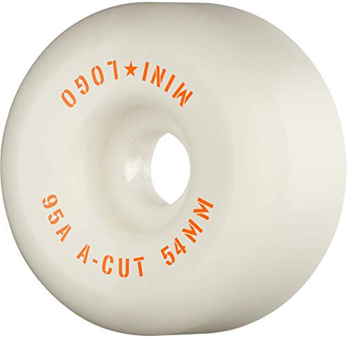 Roue de Skateboard Hybrid A-Cut 95A, 54mm, Blanc, Jeu de 4