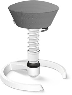 aeris Swopper Air – Ergonomischer Hocker mit extra weicher Polsterung – Bürohocker höhenverstellbar ohne Rollen –Sitzhocker für einen gesunden Rücken, Feder Standard