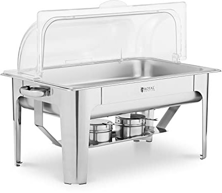 Royal Catering RCCD-RT2_9L Chafing Dish GN 1/1 8.5 L Wide Stand Warming Container Rechaud Heat Container