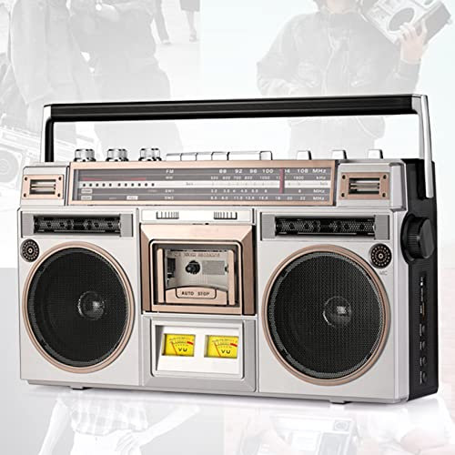 Cassette Boombox, Radio Cassette Player Recorder, AM/FM-radio, Inbyggd stereohögtalare, Omfattande Bluetooth-kompatibilitet för snabb ihopparning av olika enheter