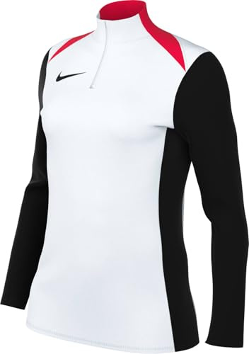 NIKE FD7669-100 Dri-FIT Academy Pro 24 Drill Top K Sweatshirt Women's WHITE/BLACK/BRIGHT CRIMSON/BLACK Size M