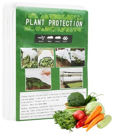 KASURE Wintervlies für Pflanzen Frostschutz, Winterschutzvlies Kälteschutz für Pﬂanzen, 35g/m² Gartenvlies Pflanzenschutz Winter Frost, Winter Draußen Frostschutz Pflanzenvlies (2 x 5m)
