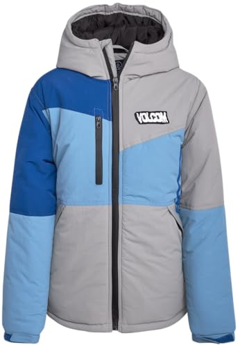 Volcom Boys Winter Jacket - Snow and Wind Resistant Insulated Ski Parka Coat Ski Jacket - Warm Lightweight Jackets for Boys, Size 14-16, Grey