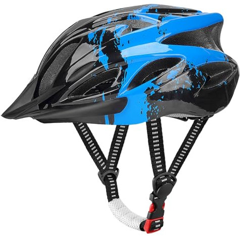 Fahrradhelm Erwachsene Damen Herren, Mit Abnehmbarem Visier und Polsterung, Verstellbarer Radhelm, für Mountainbike und Den Stadtverkehr (für Kopfgröße 57-62cm)