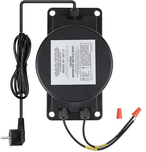 COOLWEST Transformator 230V AC auf 12V AC 150W Außen Mit Stecker, Led Trafo Wasserdicht IP67 für LED PAR56, Poolbeleuchtung, Unterwasser Licht, Poollicht Unterwasser und Schwimmbadbeleuchtung