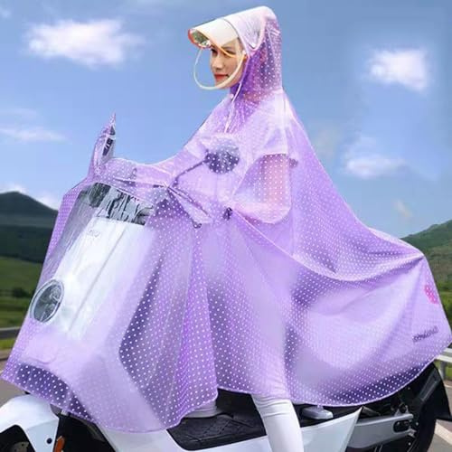 CFTGIW Rain CapesBike Ponch Motorcycle Raincoat Cycling Rain Poncho Scooter Rain Capes for Men WomenOx with Retroreflector Dark Blue 4XL Thicken Accessories Application: permeating. (3XL【Thickened】)