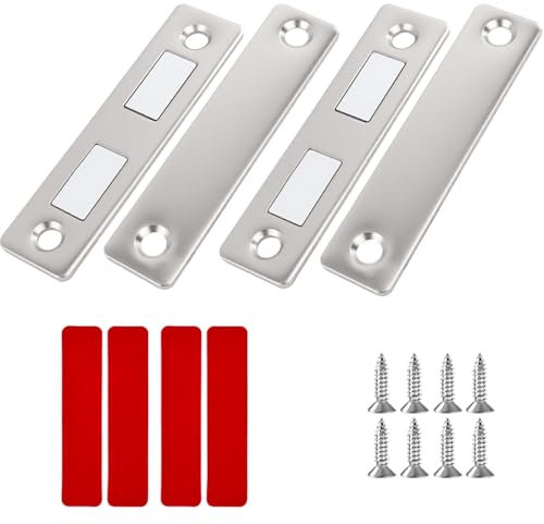 2 Pezzi Chiudiporta Calamita, Ultra Sottile Chiusura Magnetica Cassetto Calamite Adesivo Potente Magnete Chiusura Magnetica Magneti Cassetti per Ante Cucina per Armadio Mobili Porta Scorrevoli
