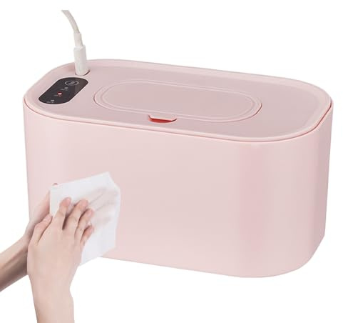 Scalda salviette umide - ABS 21,5x13x11,5 cm | Prodotti per la cura del bambino con mantenimento della temperatura costante, uso domestico, in viaggio, dispenser per salviette umidificate con riscalda