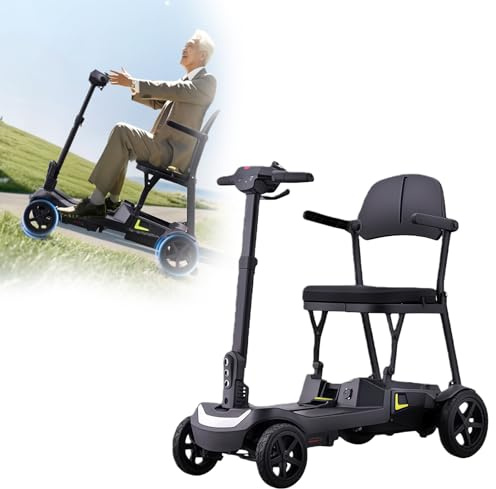 Scooter Per Disabili Per Adulti,Scooter Per Disabili A 4 Ruote Leggeri Per Adulti, Scooter Motorizzato Leggero, Portatile E Compatto Per Tutti I Terreni 10A