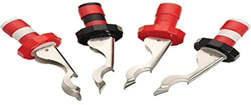 KitchenCraft Tappi per bottiglie a Leva/Apribottiglie in Acciaio Inox, Set di 4 pezzi