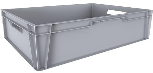 kaiserkraft | Contenitori impilabili Euro | capacità 82 l | lungh x largh x alt 800 x 600 x 200 mm | PE | grigio