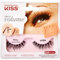 KISS True Volume Collection 1 Pair of False Lashes, Ritzy, 100% Natural Hair Fake Eyelases with Tapered End Technology includes Lash Glue