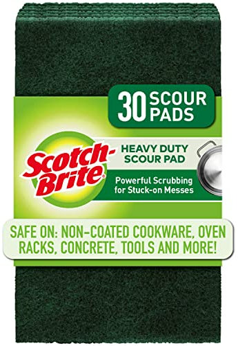 Scotch-Brite Estropajos Resistentes para Limpieza de Cocina y Platos, 30 Almohadillas