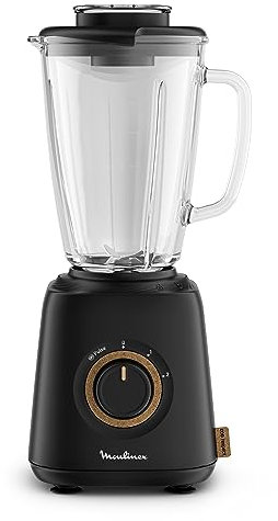 Moulinex Blendforce Eco Respect Batidora vaso de 800 W, con 4 cuchillas, función pica hielo, 65% plástico reciclado, 95% reciclable, jarra termoresistente 1.75 L, para smoothie, app recetas