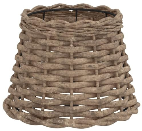 VidaXL Paralume Marrone Ø20x15 cm in Vimini, paralume da soffitto, da comodino, da tavolo
