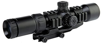 IRON JIA'S Lunette de visée 1.5-5X40BE Tactique avec éclairage RGB et Monture Monobloc de 30 mm de diamètre pour Tub